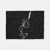 Frisbee Stickman Disc Golf Lustiges Ultimate Frisb Fleecedecke (Vorderseite (Horizontal))