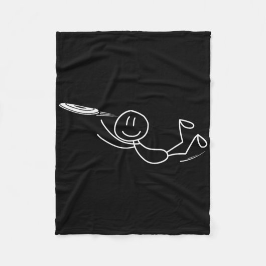 Frisbee Stickman Disc Golf Lustiges Ultimate Frisb Fleecedecke (Vorderseite)