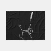 Frisbee Stickman Disc Golf Lustiges Ultimate Frisb Fleecedecke (Vorderseite (Horizontal))