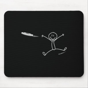 Frisbee Stickman Disc Golf Lustiges Ultimate Frisb Mousepad