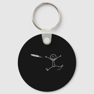 Frisbee Stickman Disc Golf Lustiges Ultimate Frisb Schlüsselanhänger