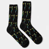 Frisbee Throwing Stickman Socken (Rechts)