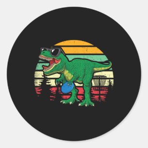 Frisbees Dino Süßer T Rex Dinosaur Kinder Jungen D Runder Aufkleber