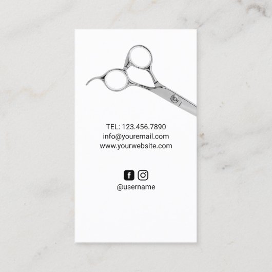 Frisbershop Master Barber Beruflich Barbershop Visitenkarte (Rückseite)