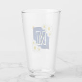 Frisch als Gänseblümchen-Monogramm Glas (Rückseite)