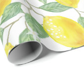 "FRISCH ALS ZITRONEN " GESCHENKPAPIER (Rolleneckpunkt)