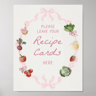 Frisch auf dem Markt Bridal Shower Rezeptposter Poster