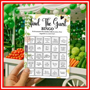 Frisch auf dem Markt - Finde-das-Gast-Bingo-Spiel