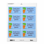 Frisch aus dem Gartentetikett (Vorne)