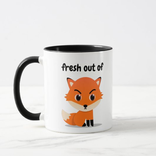 Frisch aus Fox - niedlicher sarkastischer Rotfuchs Tasse (Links)