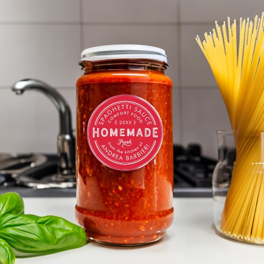 Frisch aus meiner Küchenherstellung, Farbe Runder Aufkleber