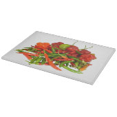 Frisch ausgewähltes Paprika-hackendes Brett (Ecke)