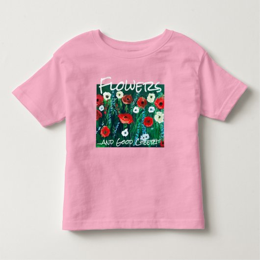 Frisch aussehende Blume Akryllik für sie. Poppy Kleinkind T-shirt (Vorderseite)