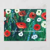 Frisch aussehendes Blume-Akrylon für sie Postkarte (Vorderseite)