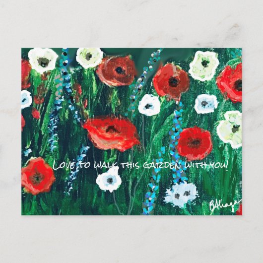 Frisch aussehendes Blume-Akrylon für sie Postkarte (Vorderseite)