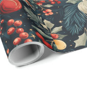 Frisch dekoriertes Weihnachtspapier Geschenkpapier (Rolleneckpunkt)