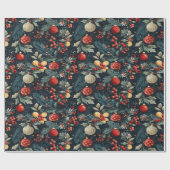 Frisch dekoriertes Weihnachtspapier Geschenkpapier (Flach)