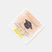 Frisch diplomierte Abschlussfeier Papier Serviette (Ecke)
