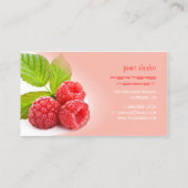 Frisch frische Himbeere Visitenkarte (Rückseite)
