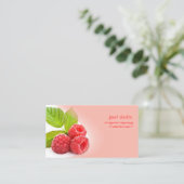 Frisch frische Himbeere Visitenkarte (Stehend Vorderseite)