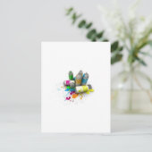 Frisch, funky, modern, Retro, Cool Postkarte (Stehend Vorderseite)