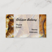 Frisch gebackene Brot-Brötchen und Brot-Laibe Visitenkarte (Vorderseite)