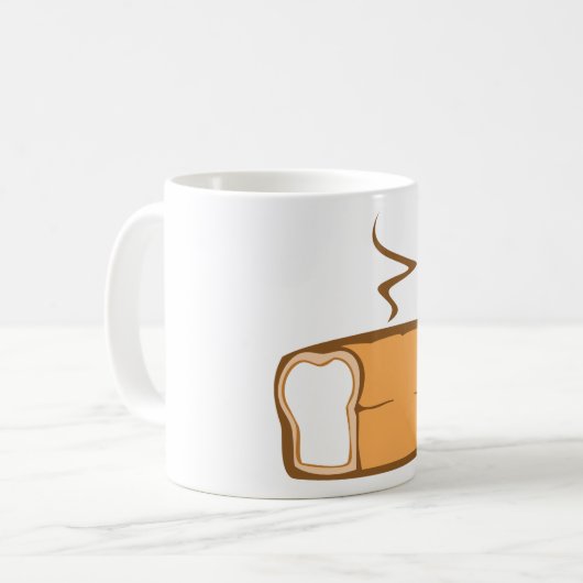 frisch gebackenes Brot Kaffeetasse (Vorderseite Links)