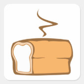 frisch gebackenes Brot Quadratischer Aufkleber (Vorderseite)