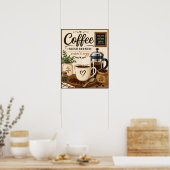 Frisch gebrühtem Kaffee Poster (Küche)