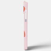 Frisch geerntete Erdbeeren auf rosa Case-Mate iPhone Hülle (Rückseite / Links)