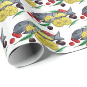 Frisch gegrillter Fisch Griechischer Mittelmeer Me Geschenkpapier (Rolleneckpunkt)