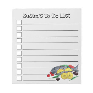 Frisch gegrillter Fisch Griechischer Mittelmeer Me Notizblock