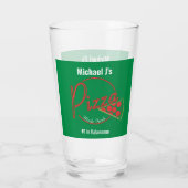 Frisch Gemachte Pizza Pizzeria Bierglas Glas (Rückseite)