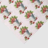 Frisch gepickte Erdbeeren im Schaufelmuster Seidenpapier (Ausschnitt)