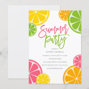 frisch gepresst Sommerliche Party Einladung