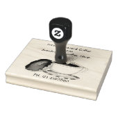 frisch geröstete Kaffeebohnen Gummistempel (Stempel)