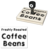 frisch geröstete Kaffeebohnen Gummistempel (Stempel)