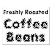 frisch geröstete Kaffeebohnen Gummistempel (Prägung)