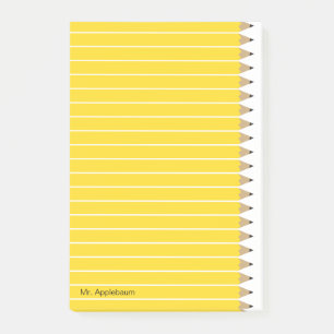 Frisch geschärfte Bleistifte addieren Namen 4 x 6 Post-it Klebezettel