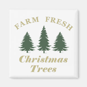 Frisch geschlagene Weihnachtstannen Magnet