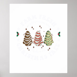 frisch geschlagener Weihnachtsbaum Poster