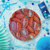 frisch geschnittene Tomaten Pappteller (Party)