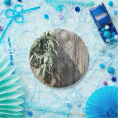 Frisch geschnittener Sage Barn-wood Snowflake Twin Pappteller (Party)