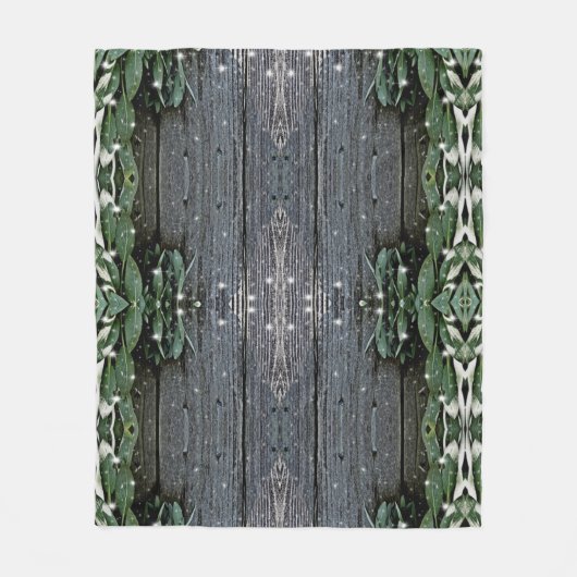 Frisch geschnittener Sage Barn-wood Twinkle Lights Fleecedecke (Vorderseite)