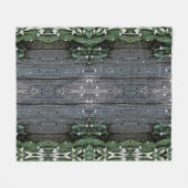 Frisch geschnittener Sage Barn-wood Twinkle Lights Fleecedecke (Vorderseite (Horizontal))
