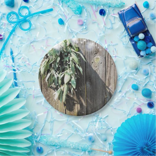 Frisch geschnittener Sage Barn-wood Twinkle Lights Pappteller (Party)