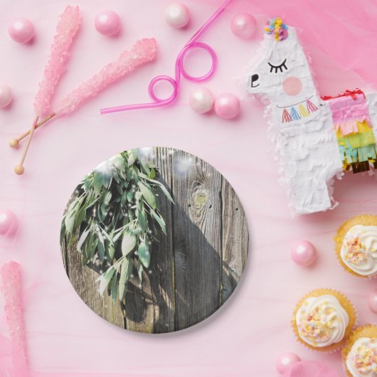 Frisch geschnittener Sage Barn-wood Twinkle Lights Pappteller (Party)