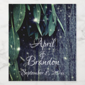 Frisch geschnittener Sage Barn-wood Twinkle Lights Weinetikett (Einzelnes Label)