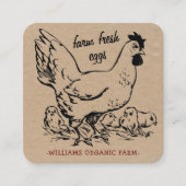Frisch gezüchtete Eier Quadratische Visitenkarte (Vorderseite)