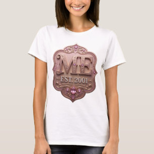 Frisch Gold ME EST 2001 Moderne Gestaltung T-Shirt
